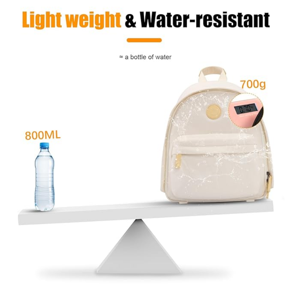 Tripod strap and elastic side pocket on photography backpack