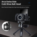 Arca compatible quick release camera tripod head
