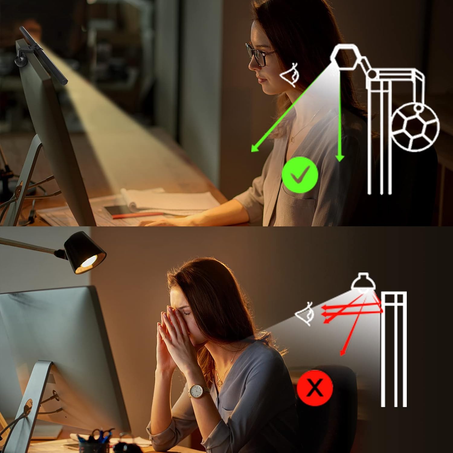 Monitor Light Bar, USB Powered LED Monitor Lamp, Computer Desk Light, e-Reading Monitor Light, PC Gaming Accessories, Dimmable Screen Lamp, Monitor Light For Gaming desk Accessories, kreo light, usb desk lamp keyboard monitor light.