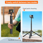 55 Inch Extendable Selfie Stick Tripod for Action Camera