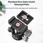 Professional tripod ball head for camera monopod slider setups