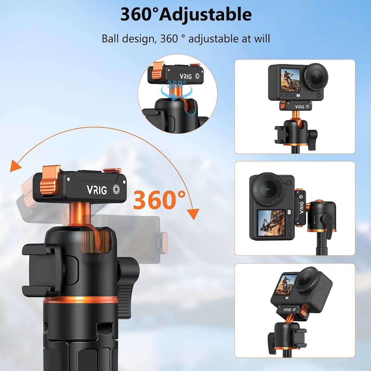 DJI Osmo Action 6 extendable selfie stick tripod