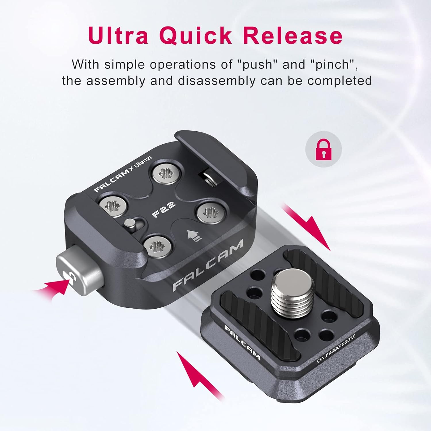 Aluminum alloy F22 quick release plate for DSLR cameras
