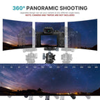 Metal tripod ball head with 10kg load capacity support