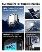 portable led light, photoshoot light, magnetic ight , fill light, powerfull led light for shoot, seflie light, light for vlogging, lrd light for studio