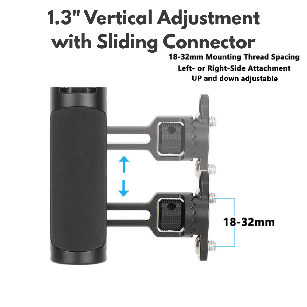 camera handle with accessory mount cold shoe