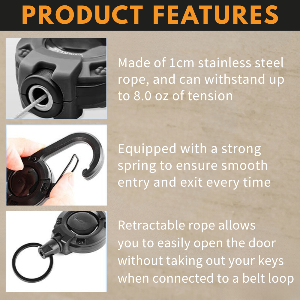 Retractable camera anti drop keychain