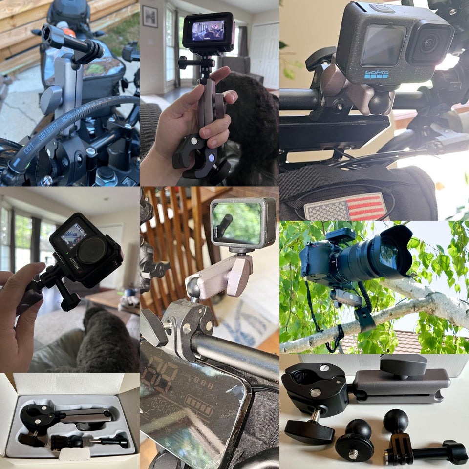 Yantralay 360° Rotatable Bike Camera  Aluminium Mount for Insta360, GoPro