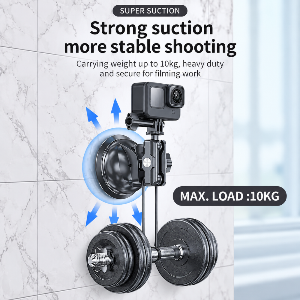 1/4 inch ball adapter suction cup mount