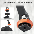 Magnetic Phone Tripod Mount with Cold Shoe & 1/4 Thread