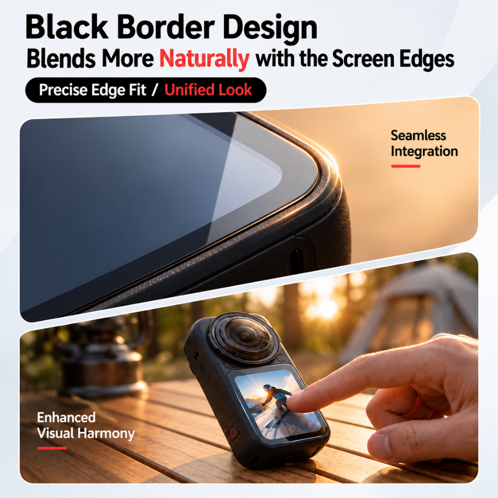 Tempered Glass Screen Protector for Insta360 X6 installation guide