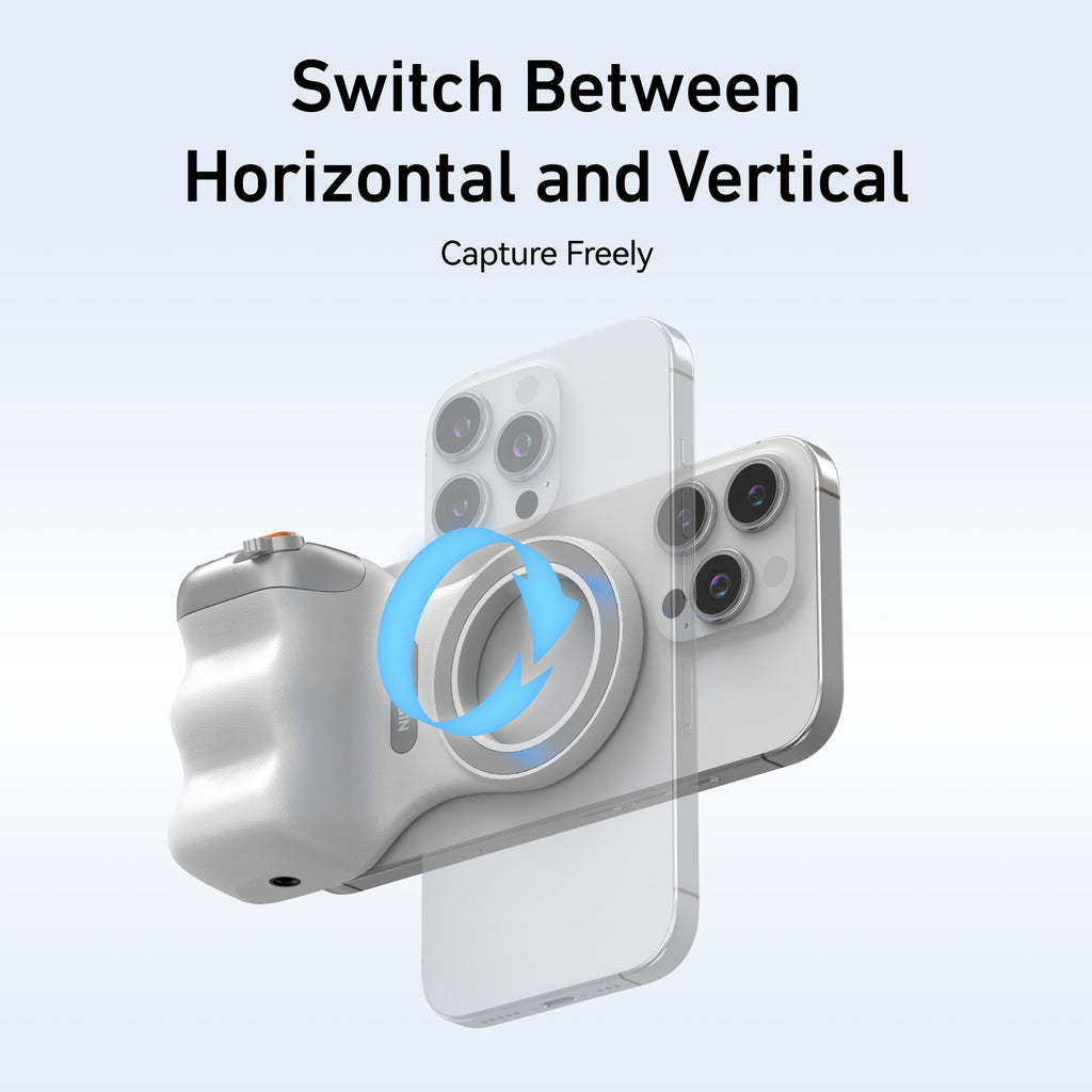 ShotGrip Magnetic Camera Grip with Wireless Shutter for Smartphones |  Telesin