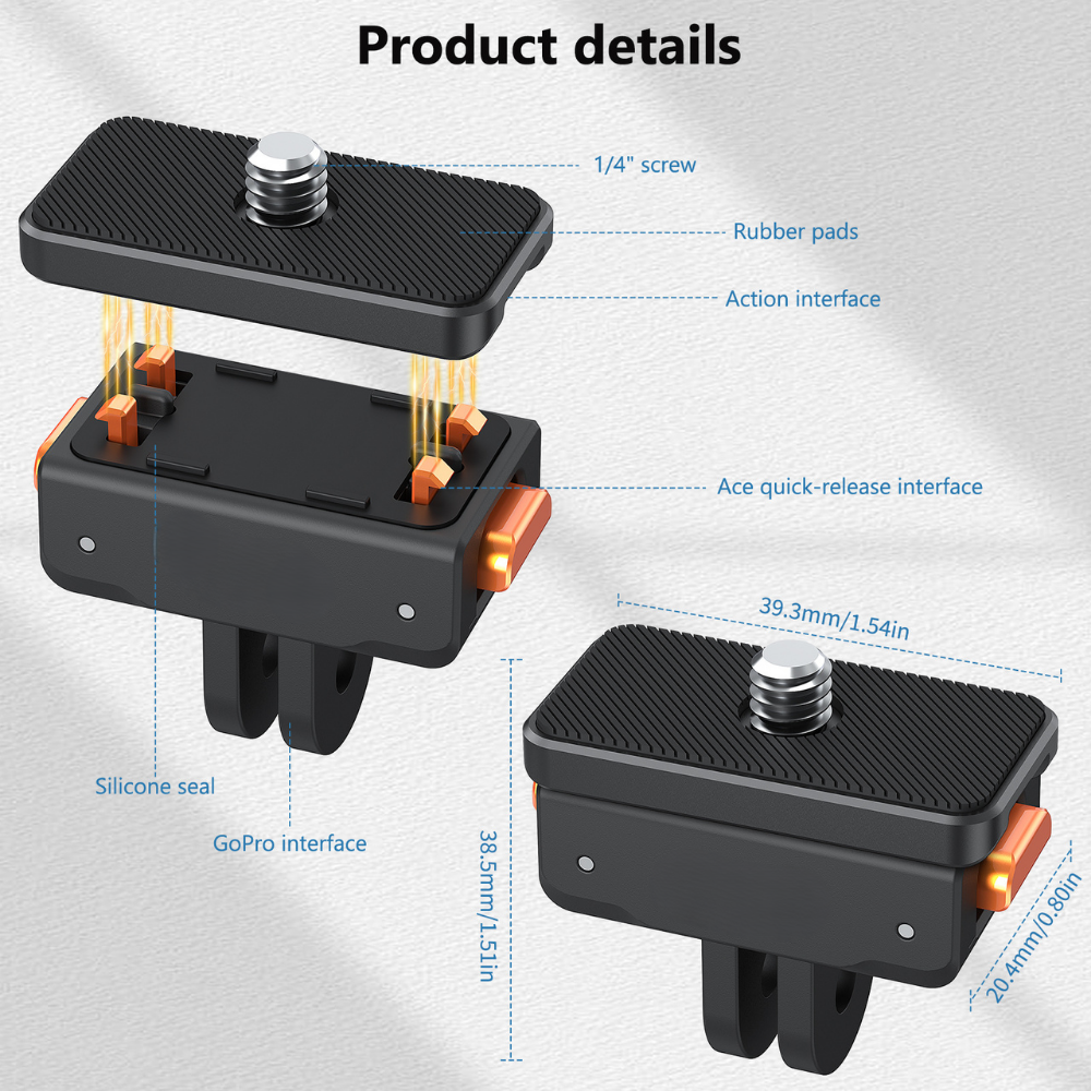 Insta360 accessory quick release adapter