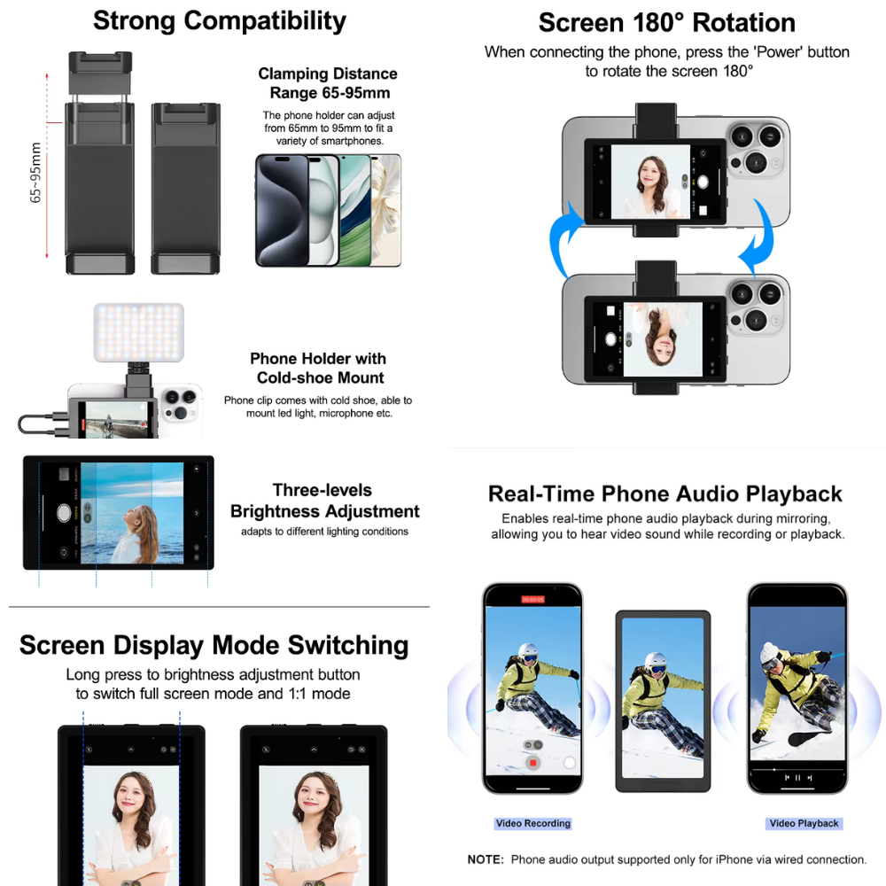 compact selfie monitor for vlogging