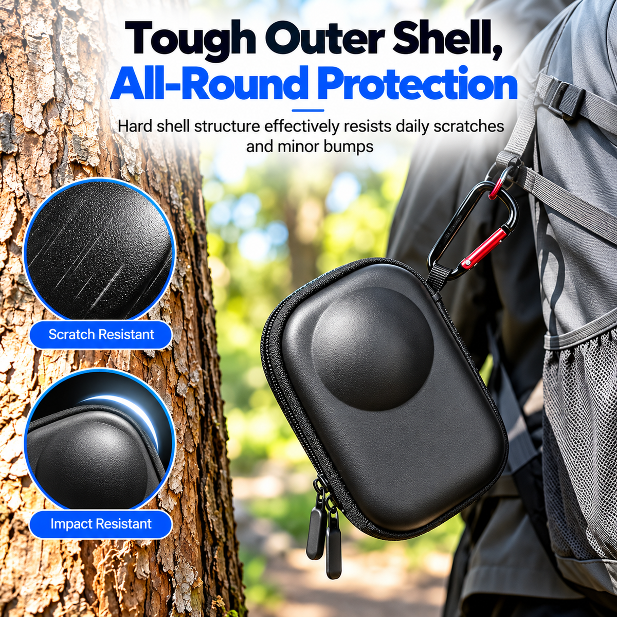 Insta360 X6 Travel Case with Dual Zipper Closure