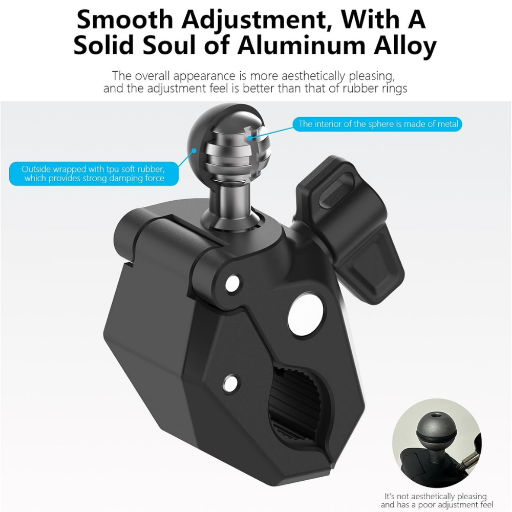 Action camera clamp mount for Insta360 X5