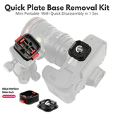 Camera tripod plate adapter compatible with 1/4 inch screw