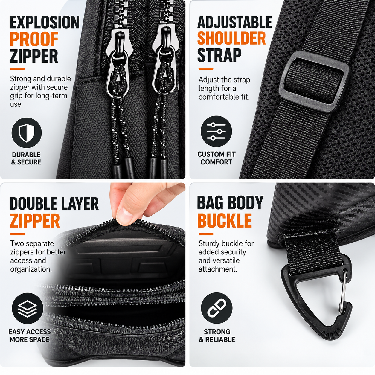 Stylish waterproof chest rig bag for men streetwear fashion