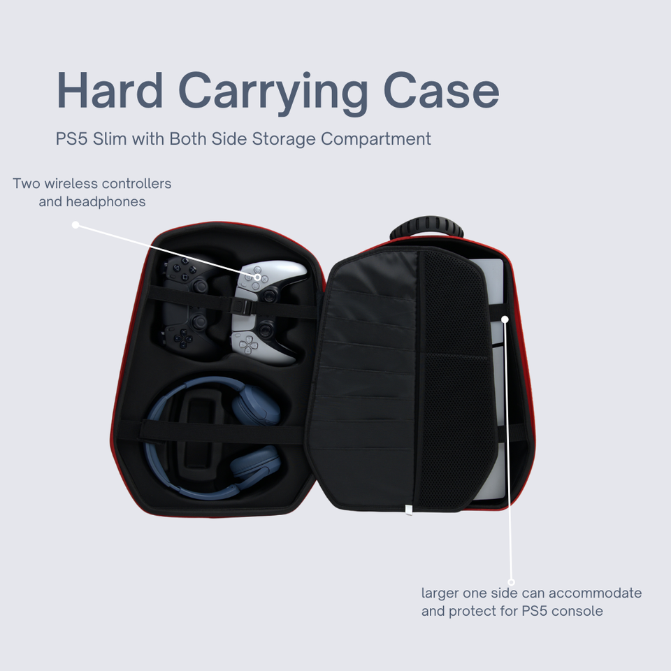 shock absorbing padded ps5 slim backpack for safe transport