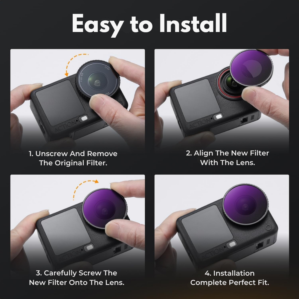 DJI Action 6 camera filter kit