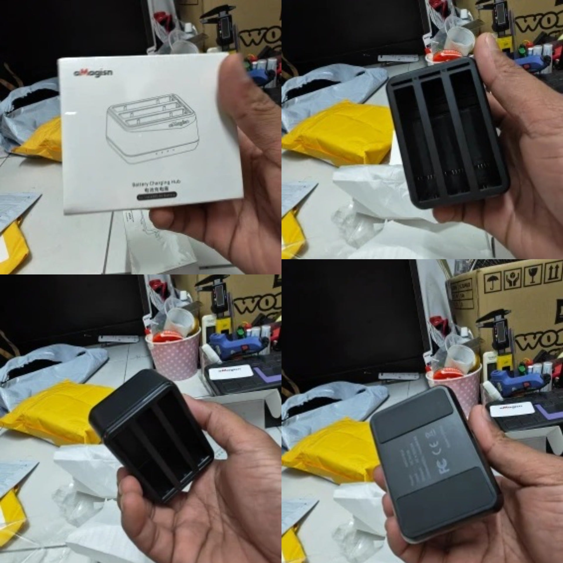 3 Slot Battery Charger for Insta360 X4 Camera Charging Dock