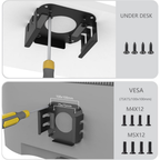 Professional workstation mount for Mac Mini M4 desktop computer