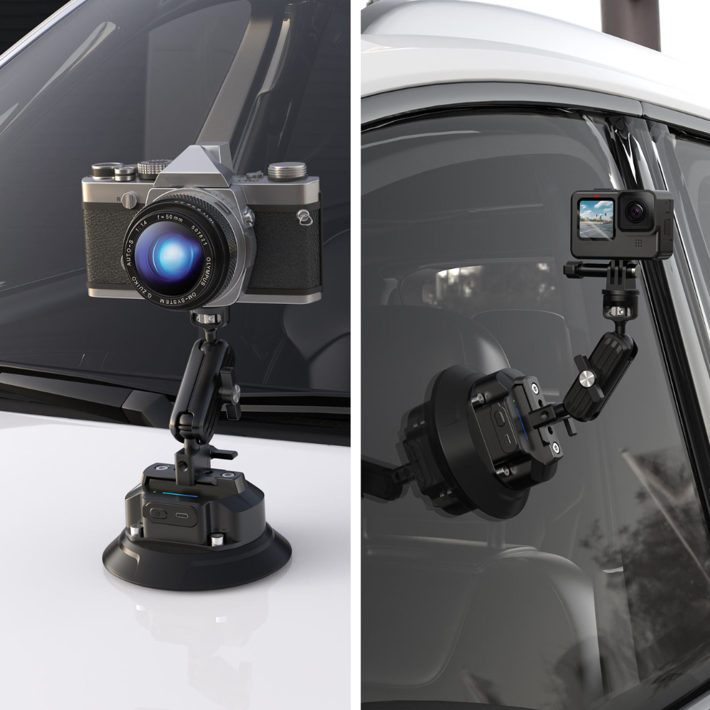 car rig electric suction cup mount for action camera dslr