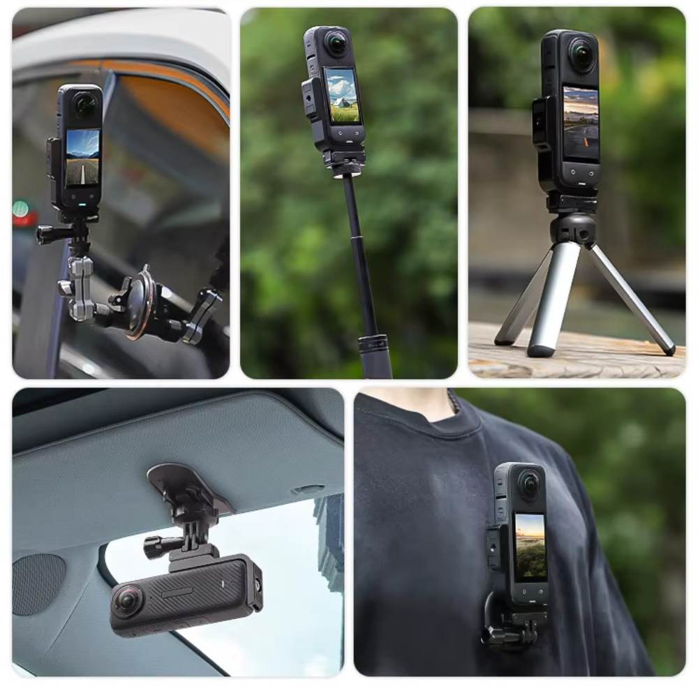 action camera mount for Insta360 X5 quick switch