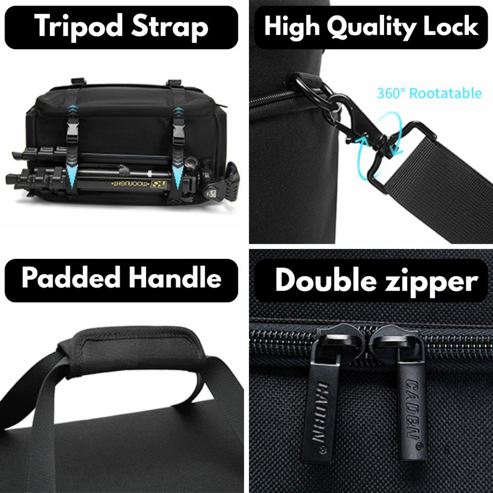 CADeN photography shoulder bag with quick-access front pocket