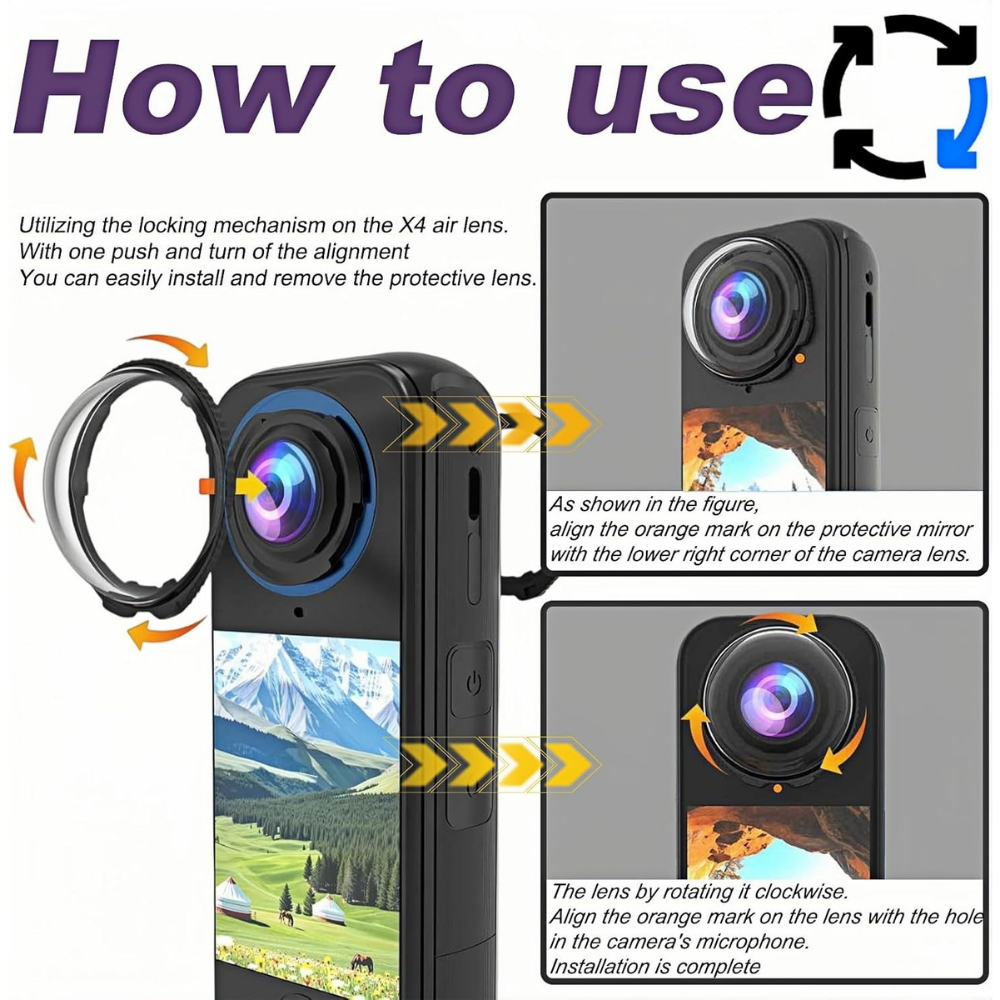 camera lens guard for Insta360 X4 Air protection