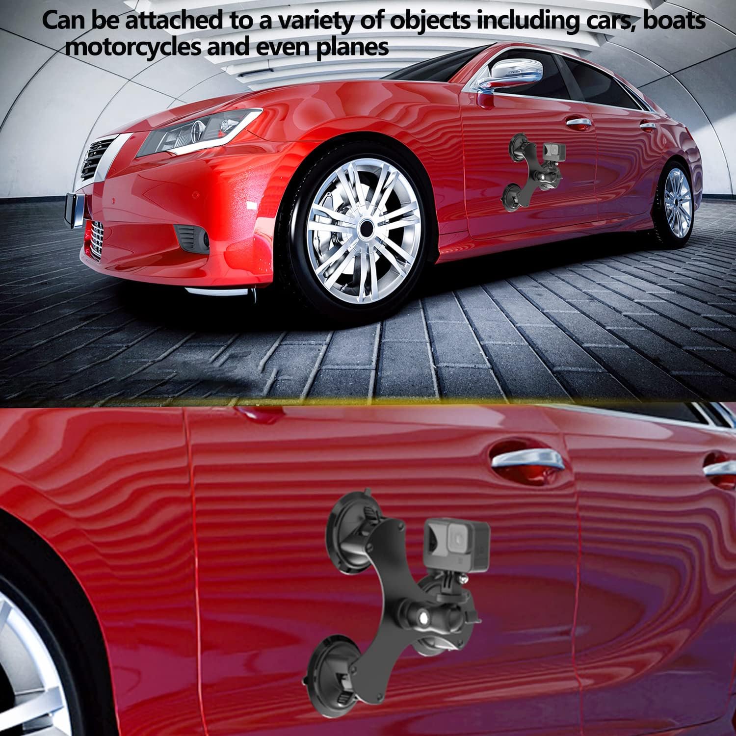 Aluminium Suction Mount, Car Mount for Insta360, Suction Mount with 360 Degree Ball Head