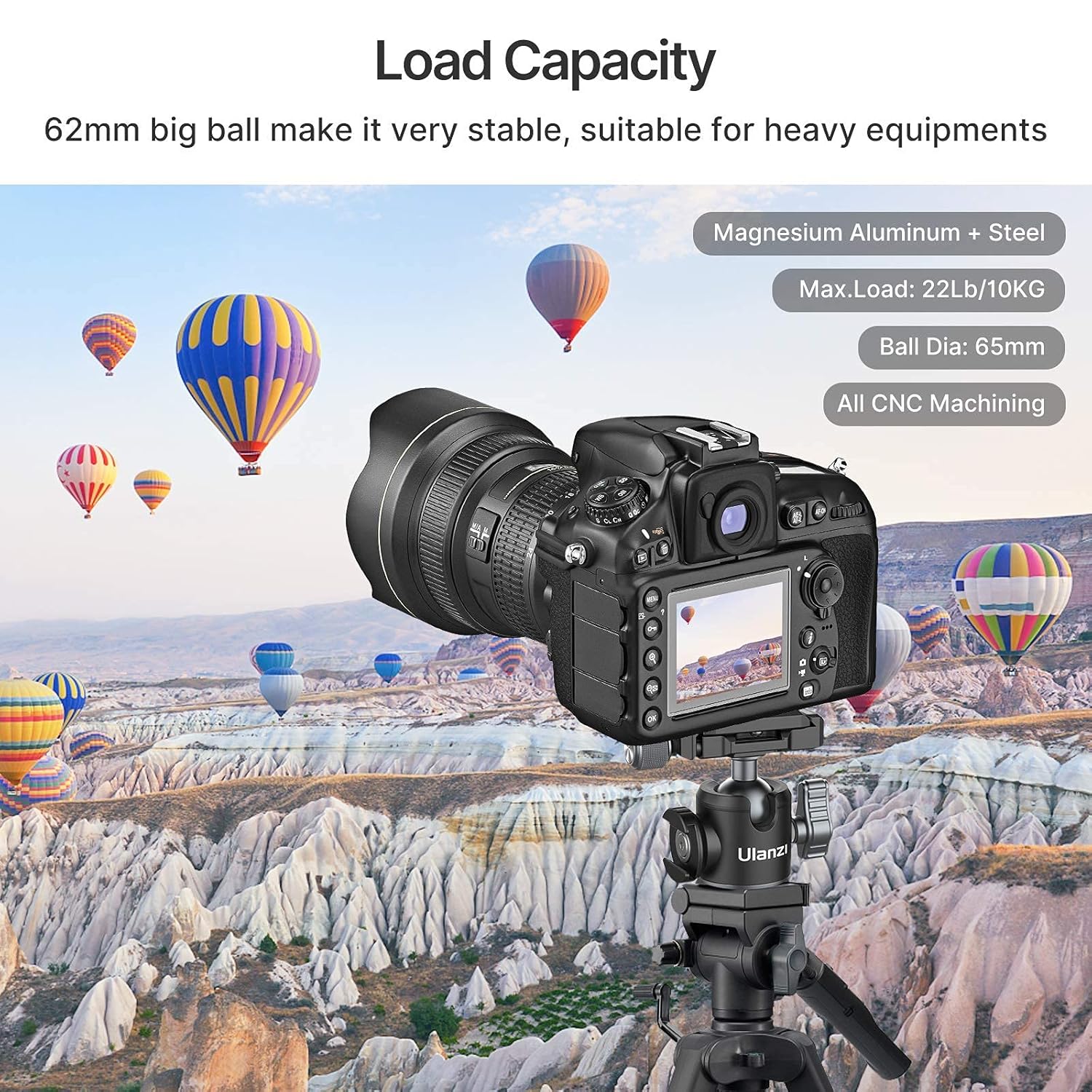 U-80L panoramic ball head for photography and videography