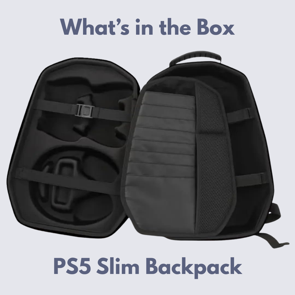 portable travel case style backpack for ps5 slim setup