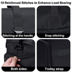 Large capacity camera bag fits laptop, camera, and 6 lenses