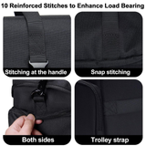 Large capacity camera bag fits laptop, camera, and 6 lenses