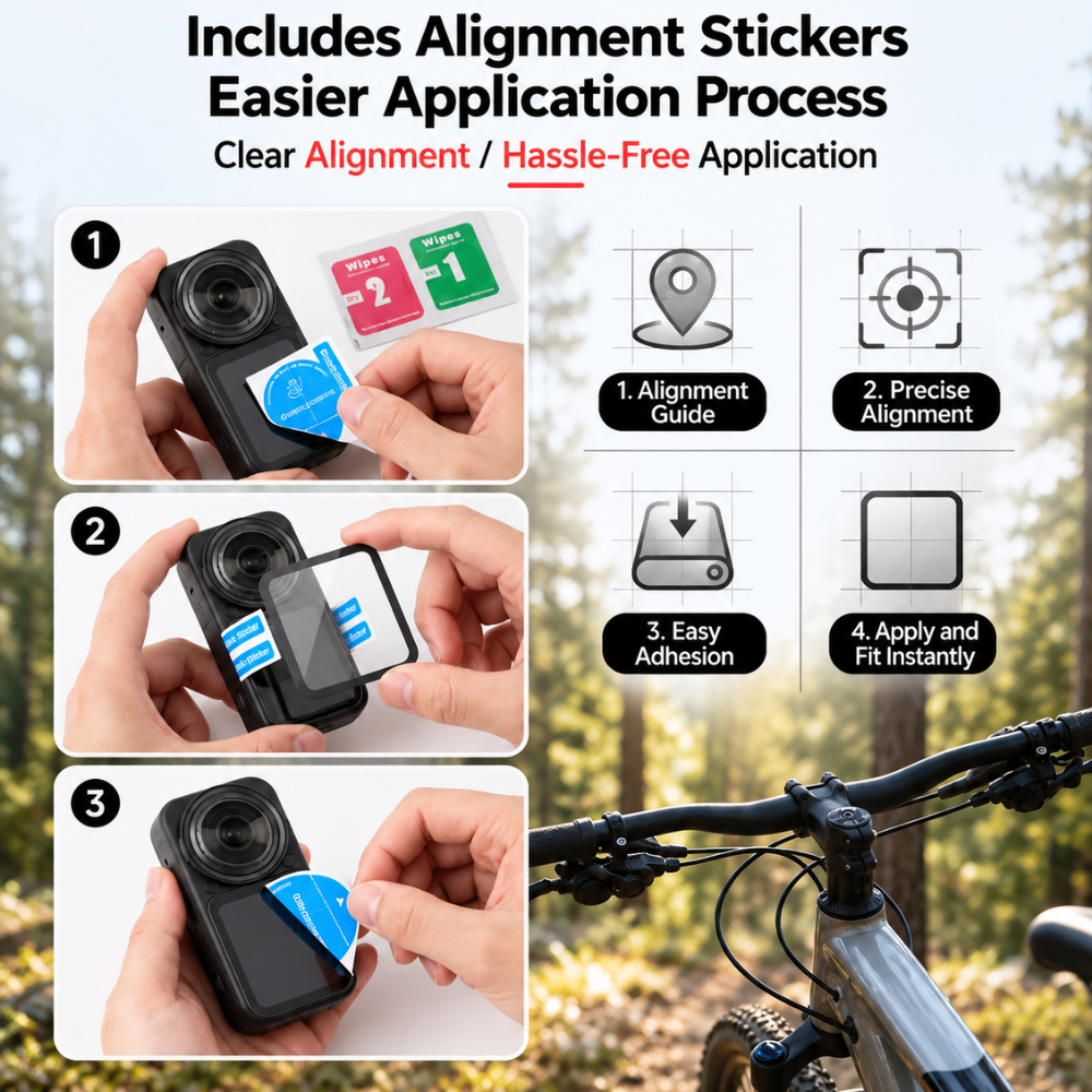 Tempered Glass Screen Protector for Insta360 X6 camera accessory