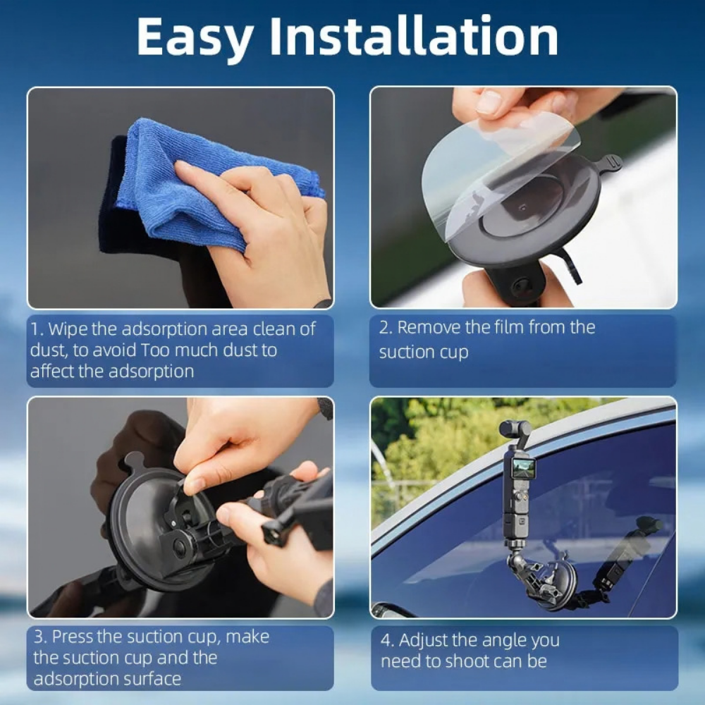Vehicle windshield camera mount for vlogging