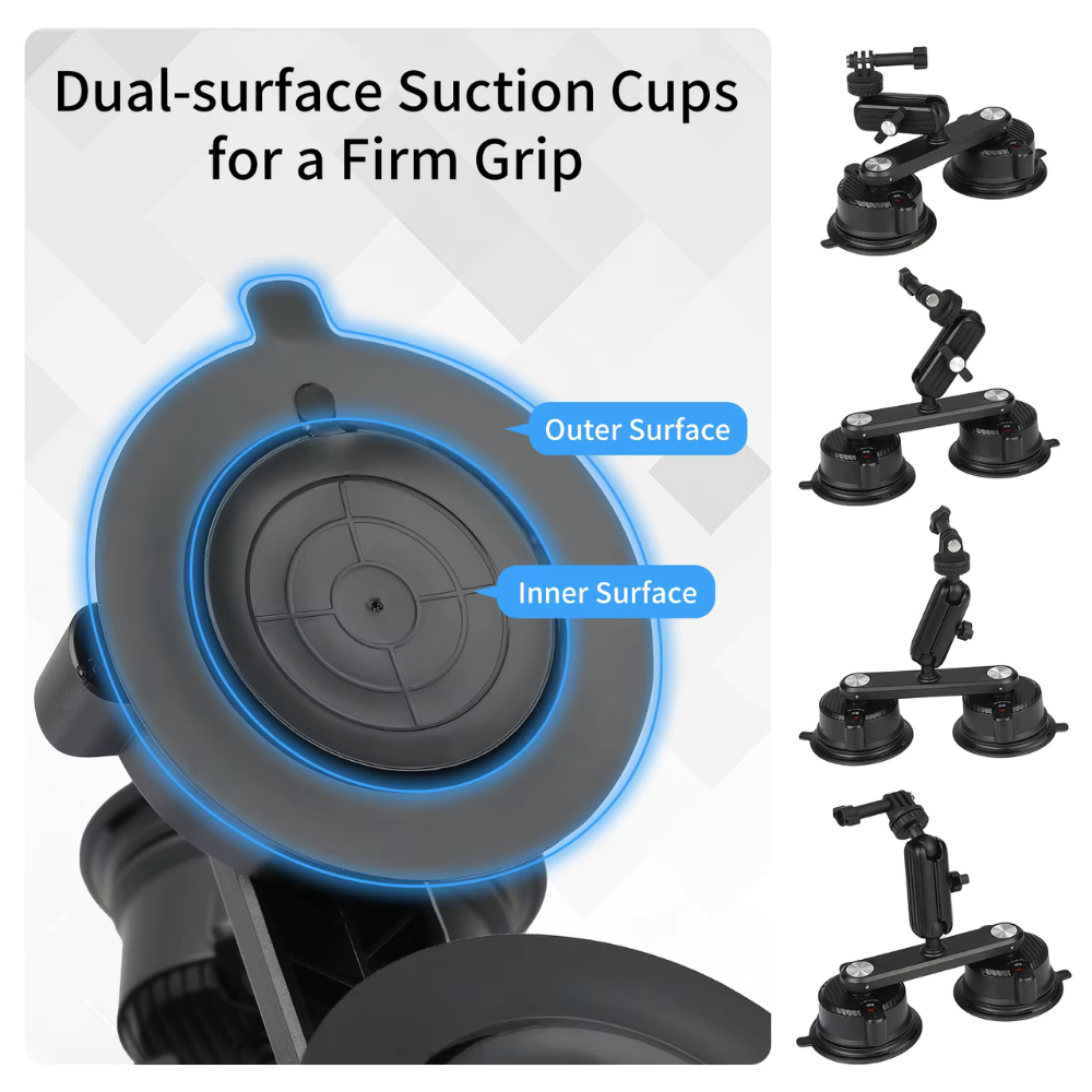 complete car rig action camera mount kit with accessories