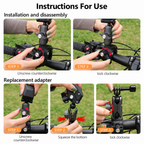Dual Ball Head Clamp Mount | 360° Bike & Motorcycle Handlebar