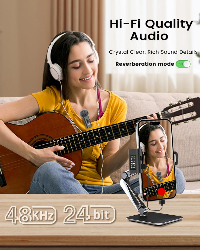 Professional wireless microphone for vlogging and content creation
