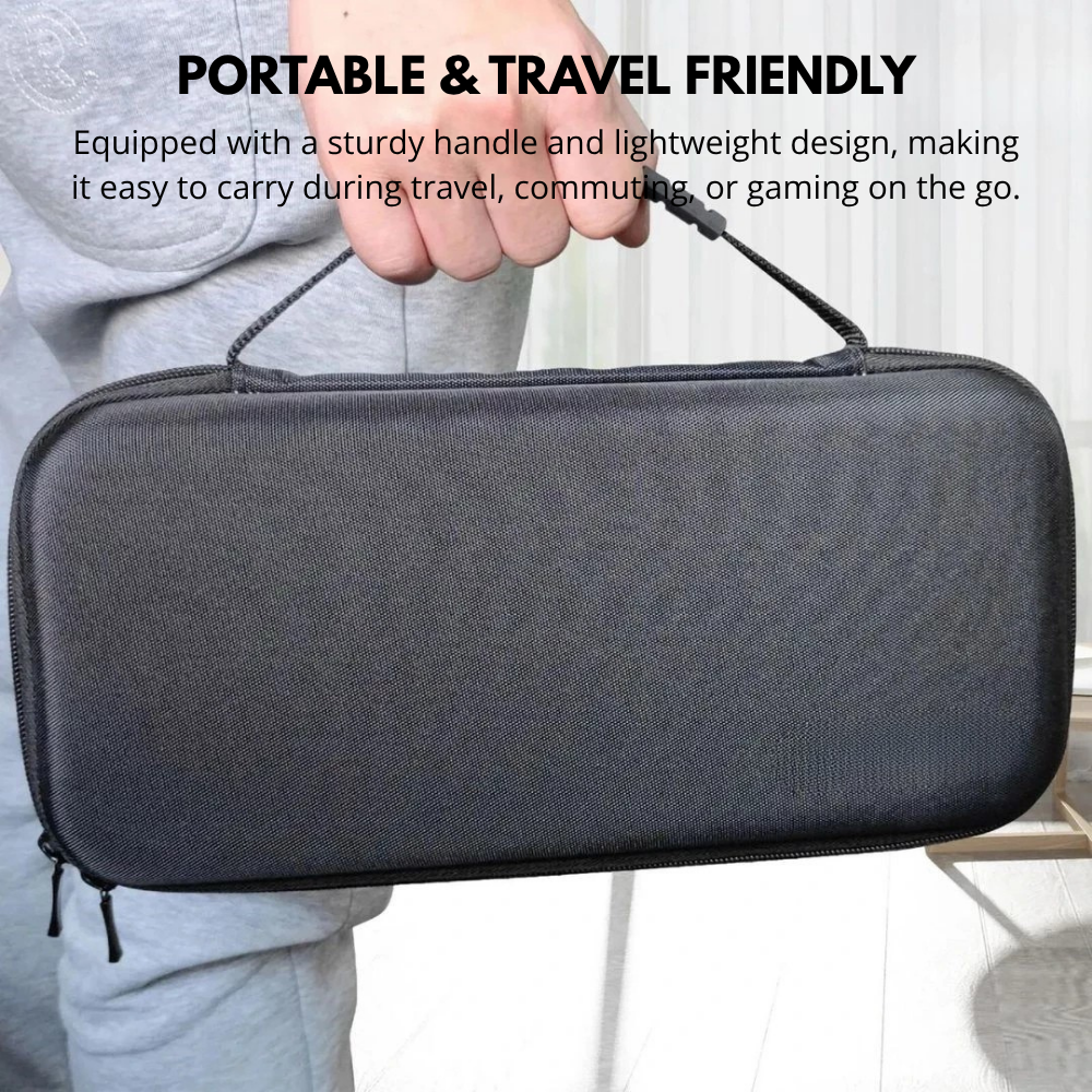 steam deck case with accessory compartment