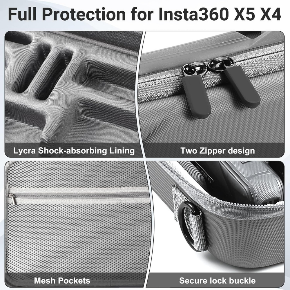Portable Travel Case for Insta360 X5/X4 Camera Storage Bag
