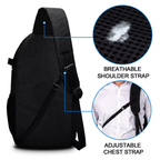 Reinforced non-slip shoulder strap for comfort and stability