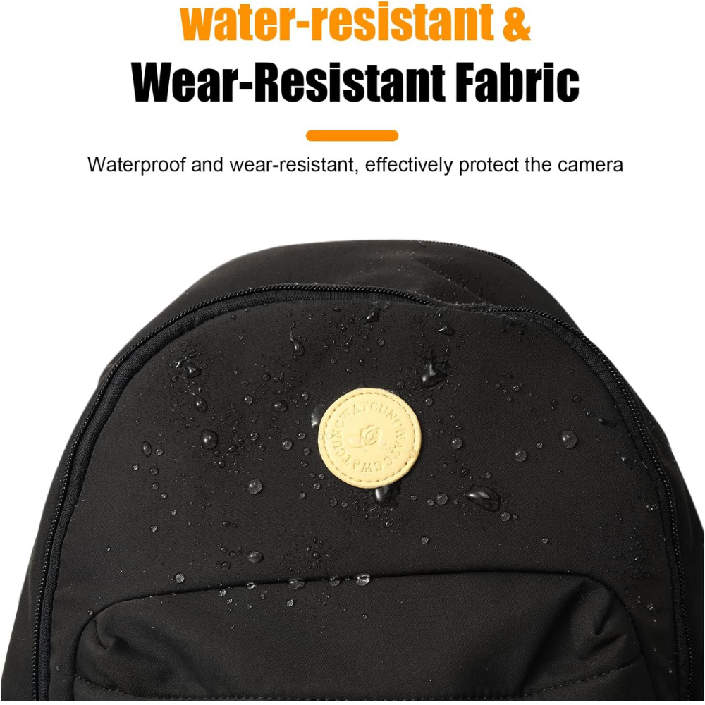 Waterproof fabric and reinforced stitching of Cwatcun camera bag