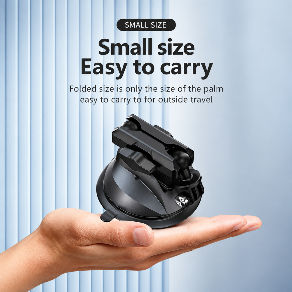 Strong vacuum car mount for action cameras