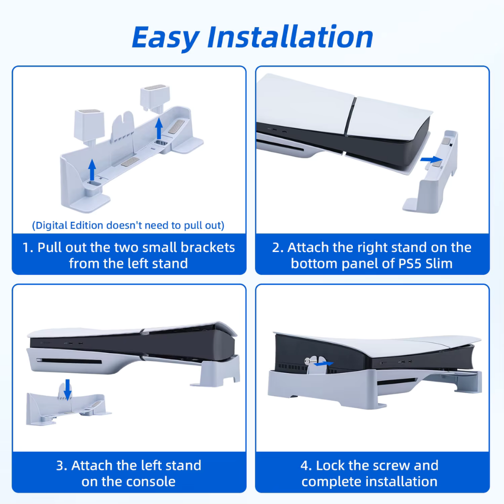 Low profile horizontal stand for PS5 Pro