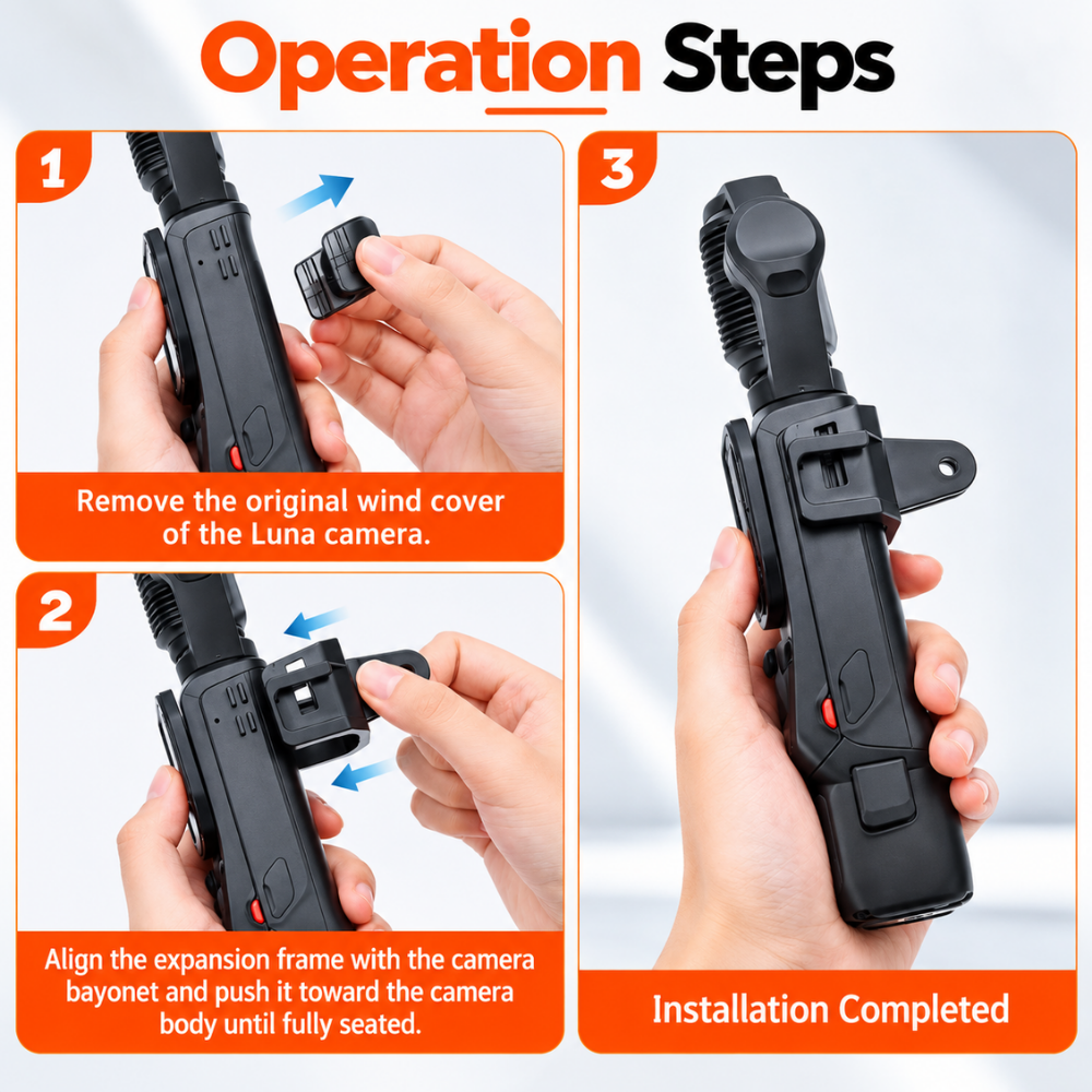 Multi-functional expansion bracket for Luna Ultra camera