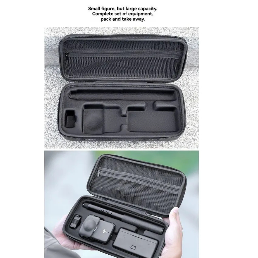 DJI Osmo 360 travel organizer case with strong zipper closure