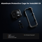 Aluminum Cage for Insta360 X5 Camera with Cold Shoe Mount