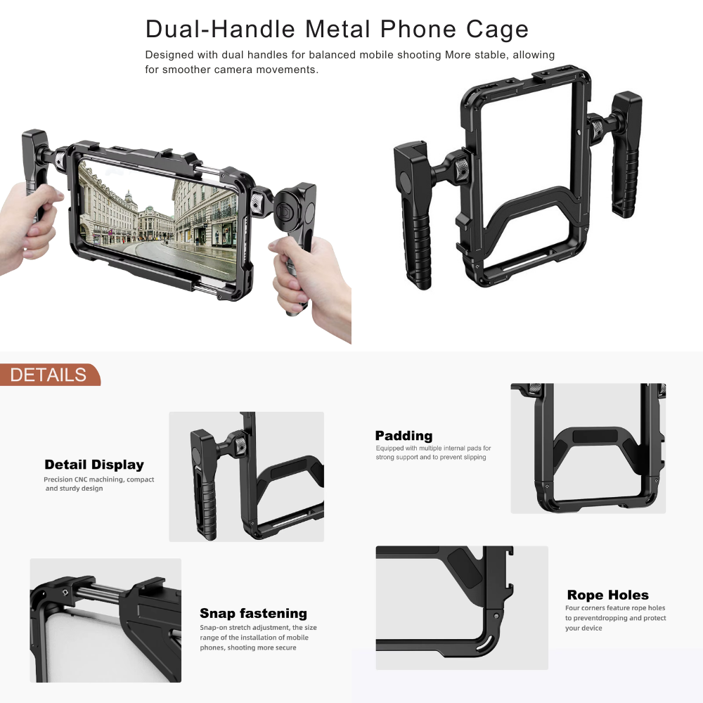 tripod mount phone cage aluminum